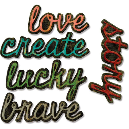 Sizzix Tim Holtz Alterations Thinlits Die - Shadow Script #1