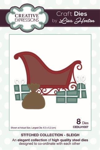 Creative Expressions Craft Die by Lisa Horton - Stitched Sleigh