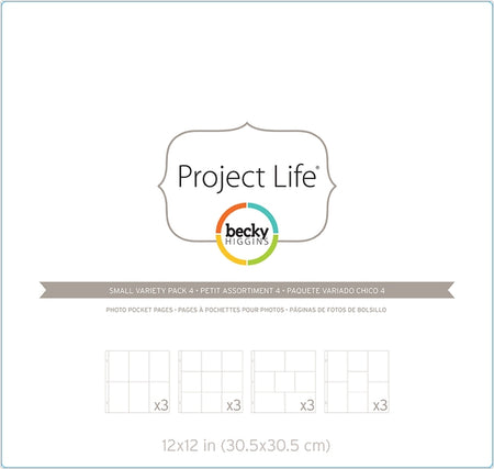 Project Life Photo Pocket Pages - Small Variety Pack 4