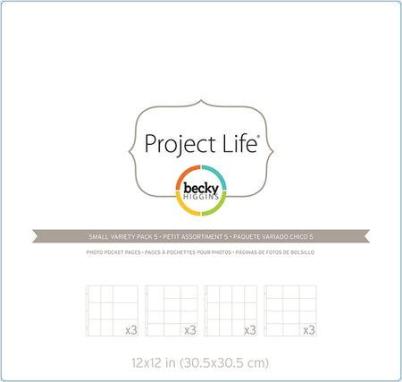 Project Life Photo Pocket Pages - Small Variety Pack 5