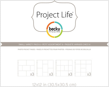 Project Life Photo Pocket Pages - Small Variety Pack 6