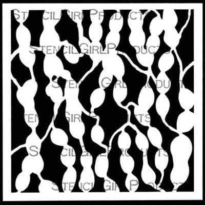 StencilGirl 6x6 Stencil - Small Tangled Pods