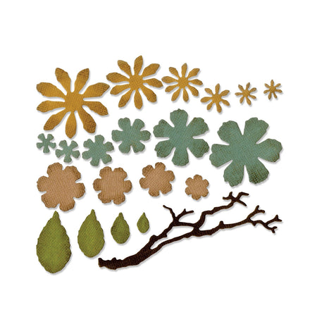 Sizzix Tim Holtz Alterations Thinlits Die - Small Tattered Florals