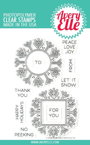 Avery Elle Clear Stamps - Snow Tags