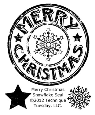 Technique Tuesday - Merry Christmas Snowflake Seal
