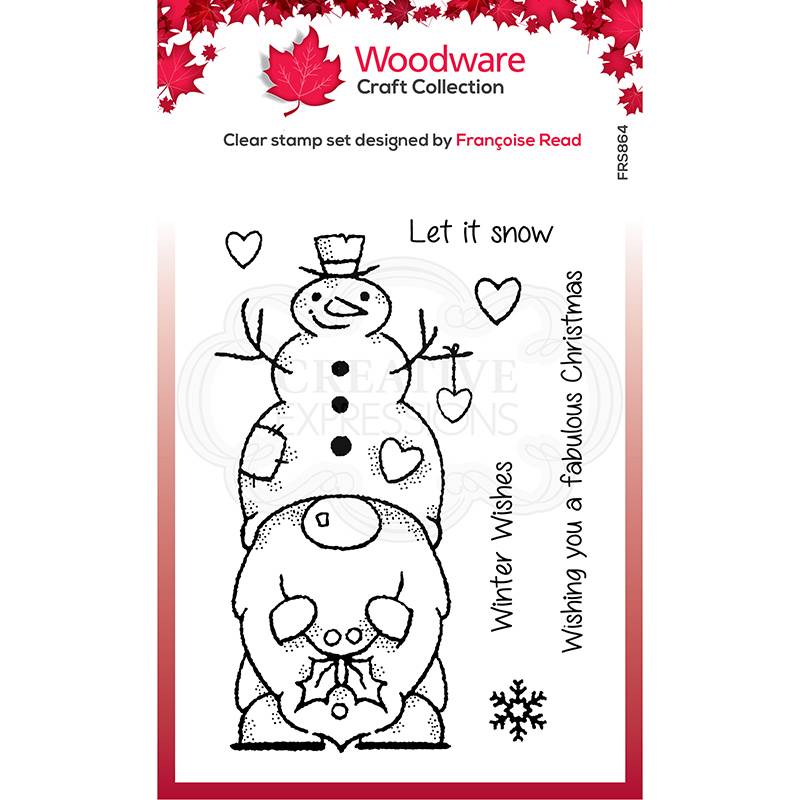 Woodware Clear Magic Singles Stamp - Snow Gnome