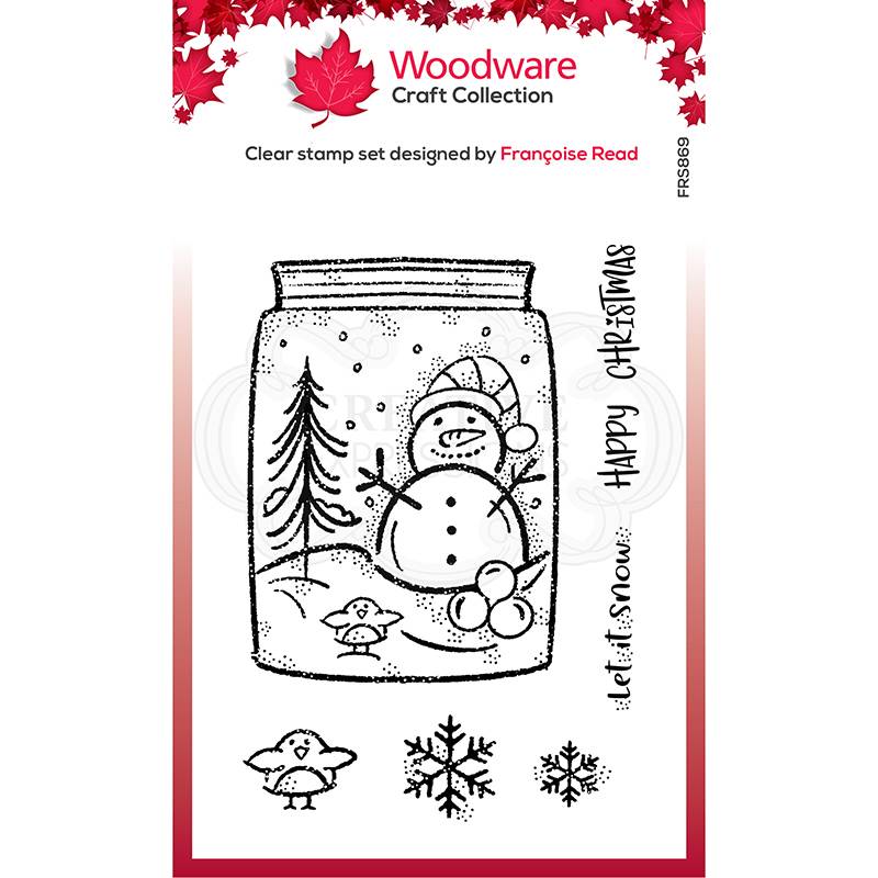 Woodware Clear Magic Singles Stamp - Snow Jar