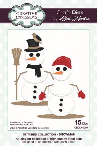 Creative Expressions Craft Die by Lisa Horton - Stitched Snowman