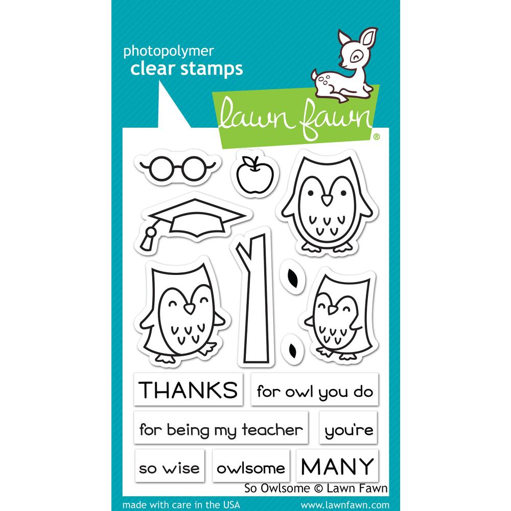 Lawn Fawn Clear Stamps - So Owlsome
