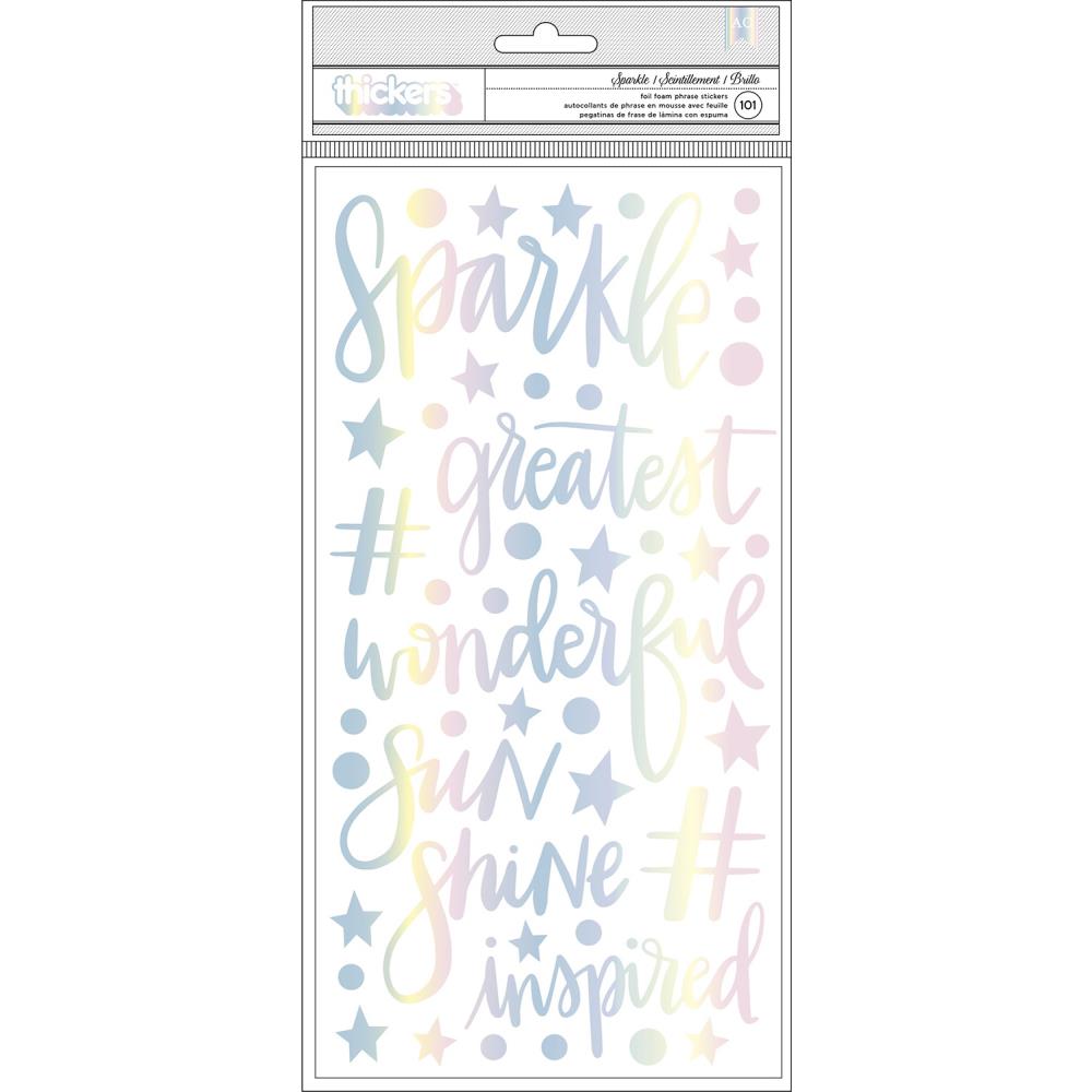 American Crafts Foam Phrase Thickers - Sparkle