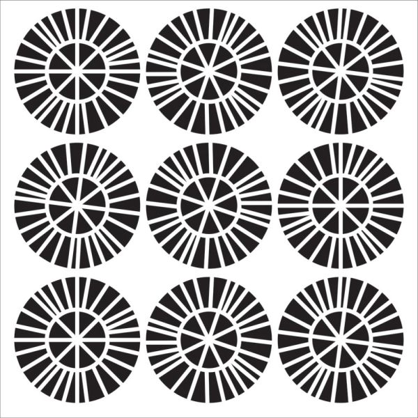Crafter's Workshop 6x6 Template - Spikey Wheels