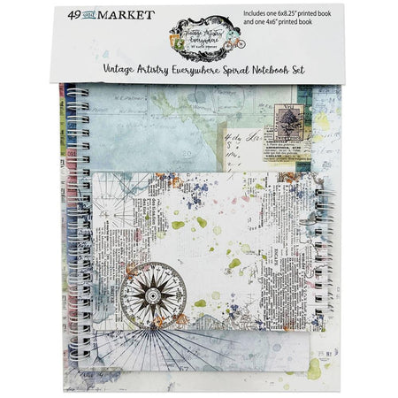 49 & Market Vintage Artistry Everywhere - Spiral Notebooks