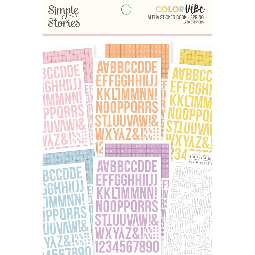 Simple Stories Color Vibe Alpha Sticker Book - Spring