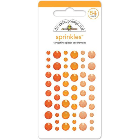 Doodlebug Design Glitter Sprinkles - Tangerine
