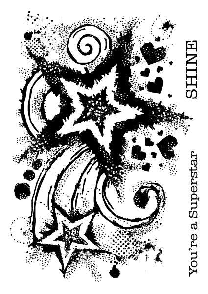 Woodware Clear Magic Singles Stamps - Star Burst