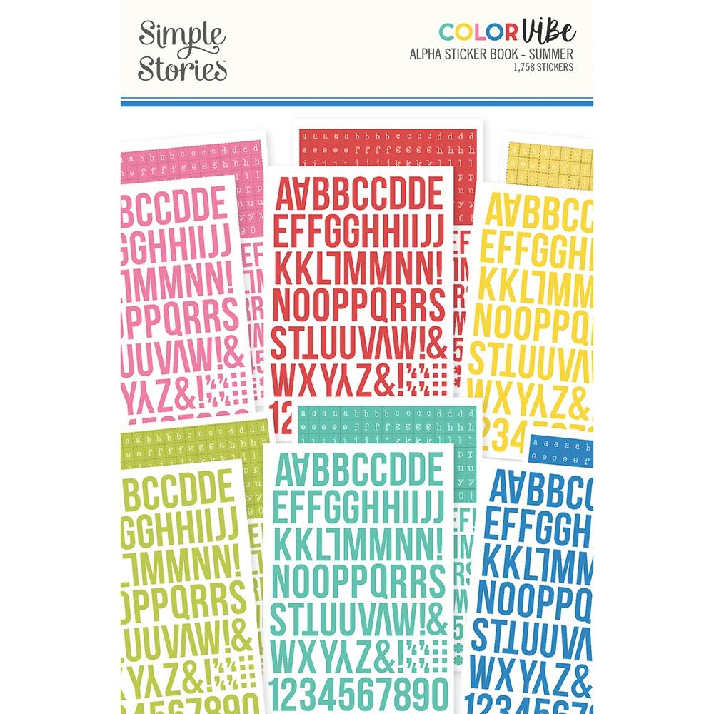 Simple Stories Color Vibe Alpha Sticker Book - Summer