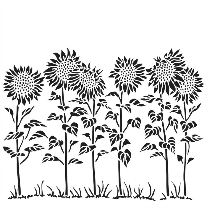 Crafter's Workshop 6x6 Template - Sunflower Meadow