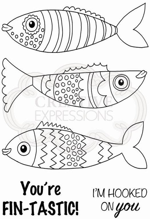 Woodware Clear Magic Stamp Set - Swimming Fish