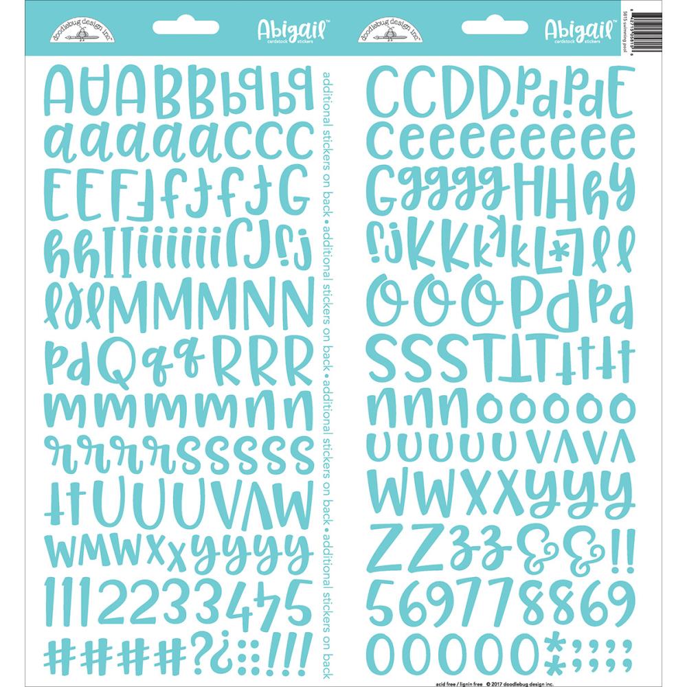 Doodlebug Abigail Alphabet Stickers - Swimming Pool