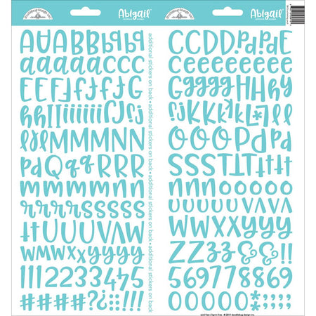Doodlebug Abigail Alphabet Stickers - Swimming Pool
