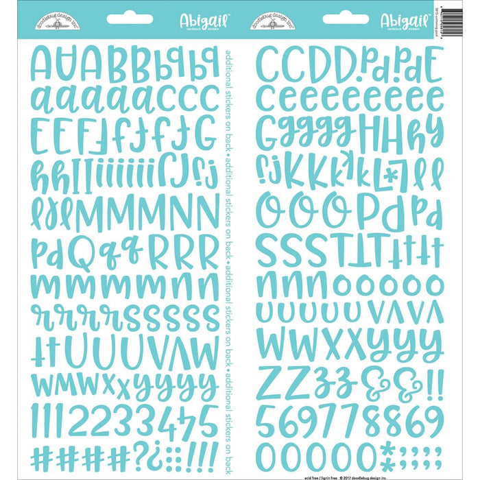 Doodlebug Abigail Alphabet Stickers - Swimming Pool