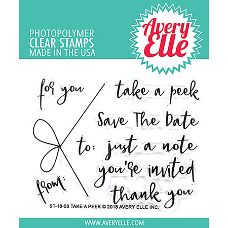 Avery Elle Clear Stamps - Take A Peek