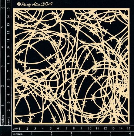 Dusty Attic - Tangled Barb Wire Small Panel
