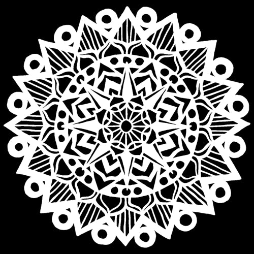 Crafter's Workshop 6x6 Template - Striped Mandala