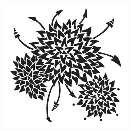 Crafter's Workshop 6x6 Template - Dahlia Trio