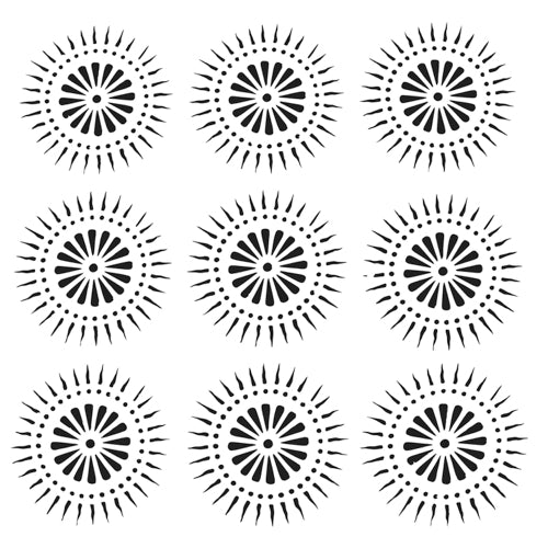 Crafter's Workshop 6x6 Template - Petal Burst