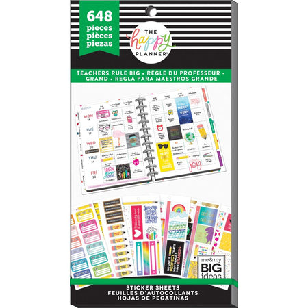 Me & My Big Ideas Happy Planner - Sticker Value Pack Teachers Rule Big
