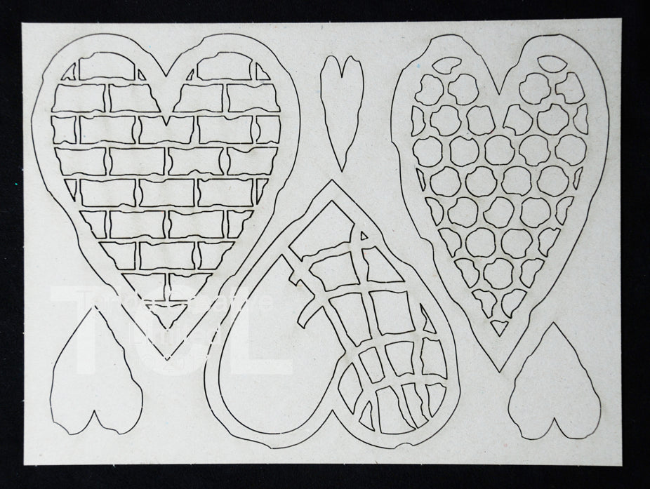 Tando Creative Thins - Textured Hearts