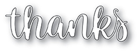 Poppystamps Die - Thanks Folksy Script 