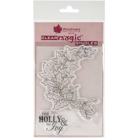 Woodware Clear Magic Singles Stamps - The Holly and The Ivy
