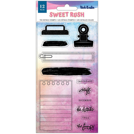 American Crafts Vicki Boutin Sweet Rush - The Details Clear Stamps