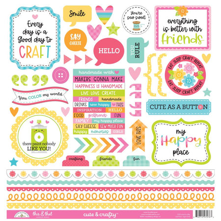Doodlebug Design Cute & Crafty - This & That Stickers
