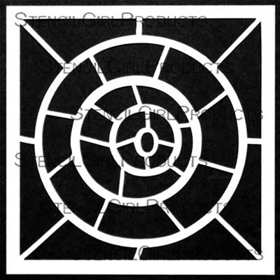 StencilGirl 6x6 Stencil - Tower Stairs