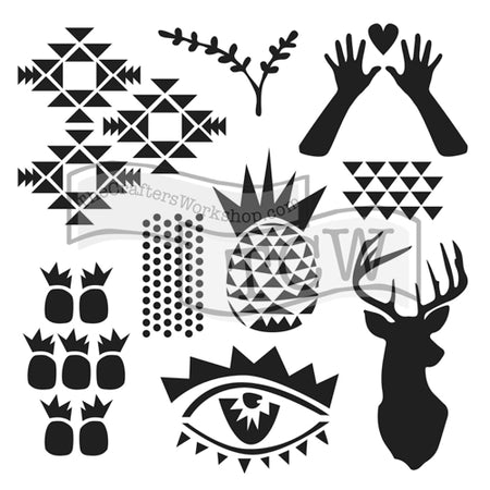 Crafter's Workshop 6x6 Template - Trendy Images