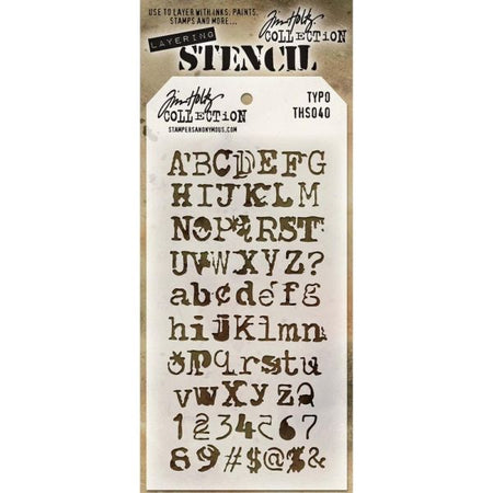 Tim Holtz Layering Stencil - Typo