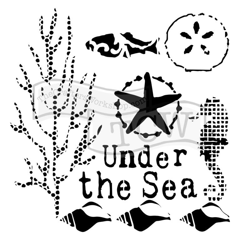Crafter's Workshop 6x6 Template - Under The Sea