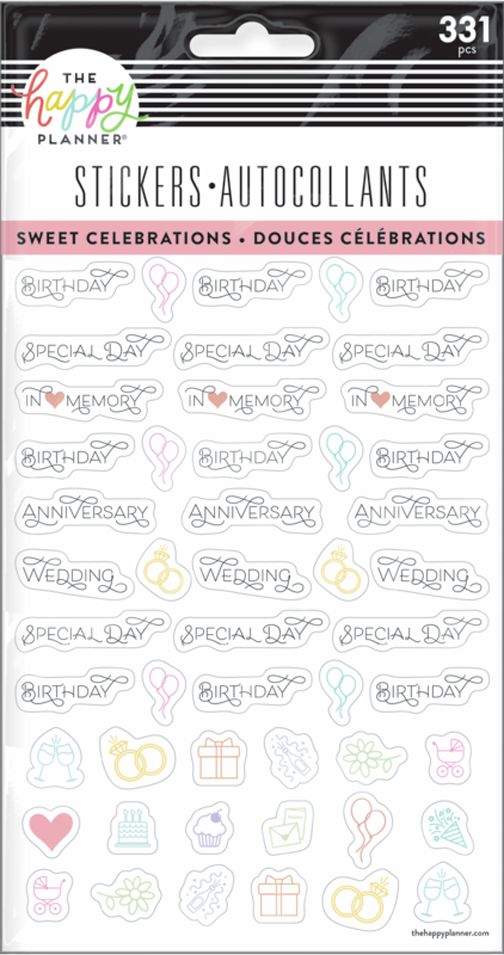 Me & My Big Ideas Happy Planner - Sweet Celebrations 5 Sticker Sheets