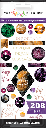 Me & My Big Ideas The Happy Planner Stickers - Moody Botanicals