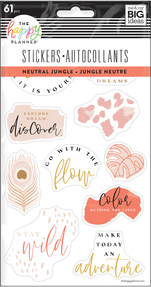 Me & My Big Ideas Happy Planner - Neutral Jungle 5 Sticker Sheets