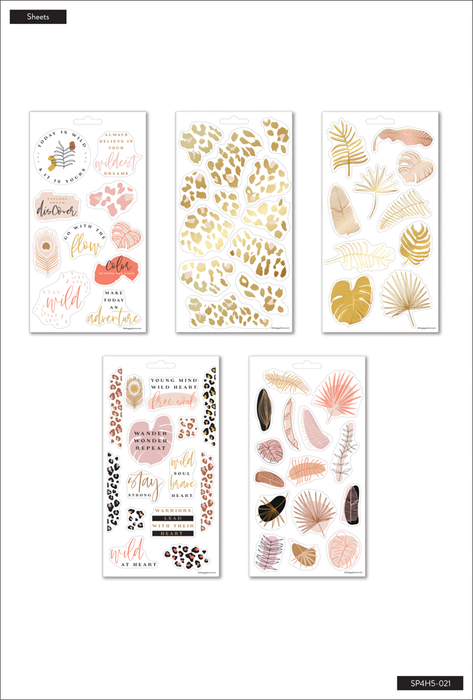 Me & My Big Ideas Happy Planner - Neutral Jungle 5 Sticker Sheets