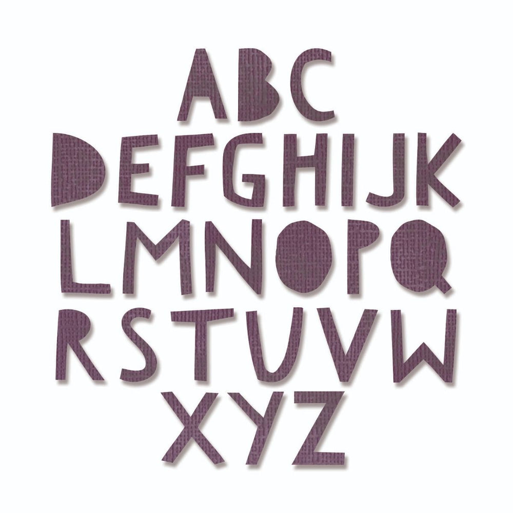 Sizzix Tim Holtz Alterations Thinlits Die - Alphanumeric, Cutout Upper