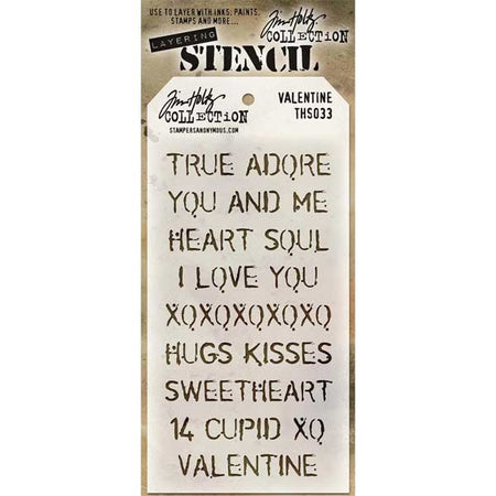 Tim Holtz Layering Stencil - Valentine