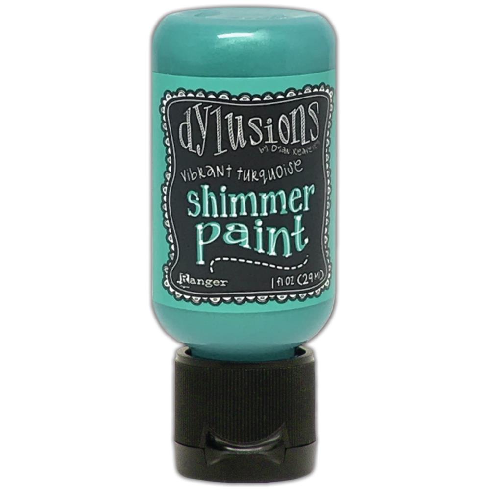 Dylusions 1oz Shimmer Paint - Vibrant Turquoise