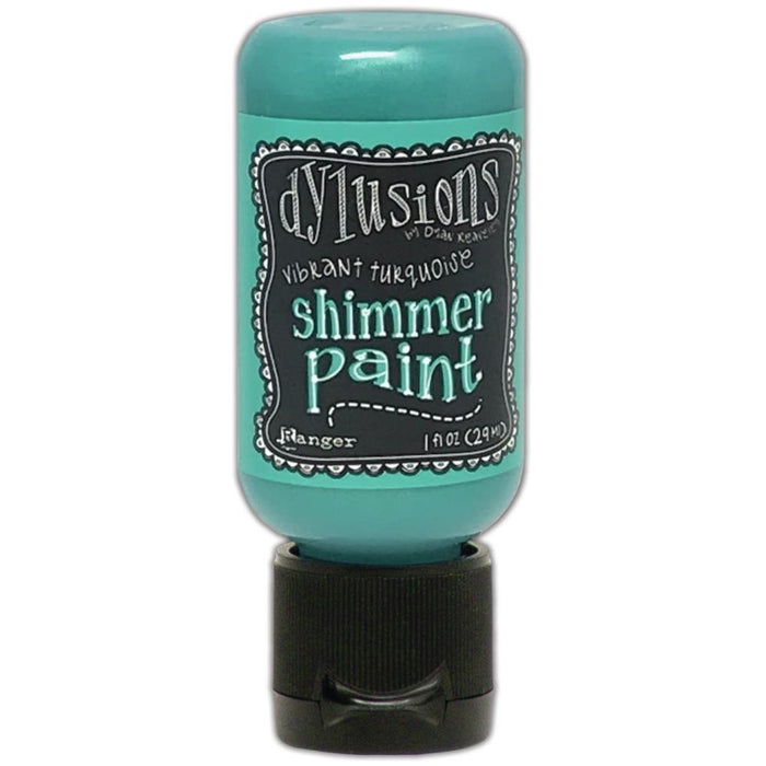 Dylusions 1oz Shimmer Paint - Vibrant Turquoise