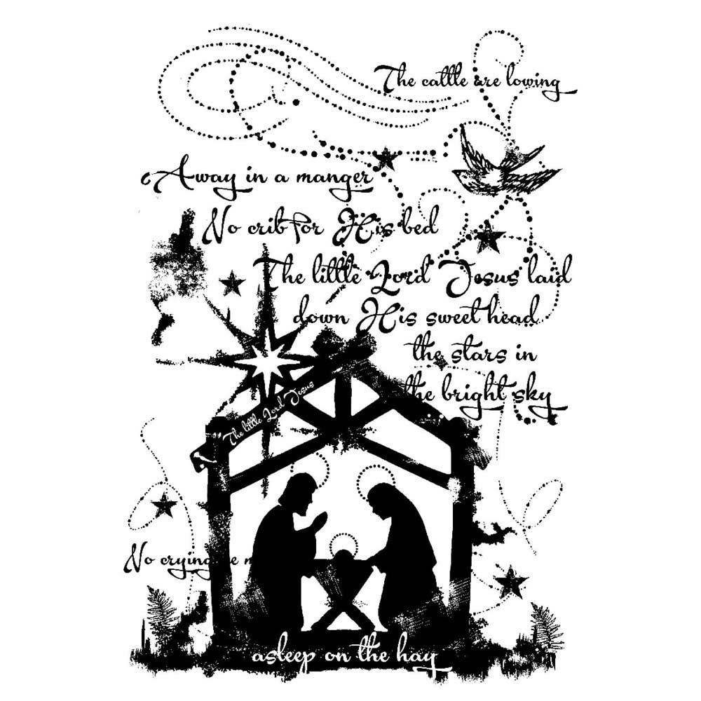 Woodware Clear Magic Singles Stamps - Vintage Nativity