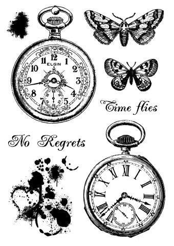Woodware Clear Magic Singles Stamps - Vintage Pocket Watches